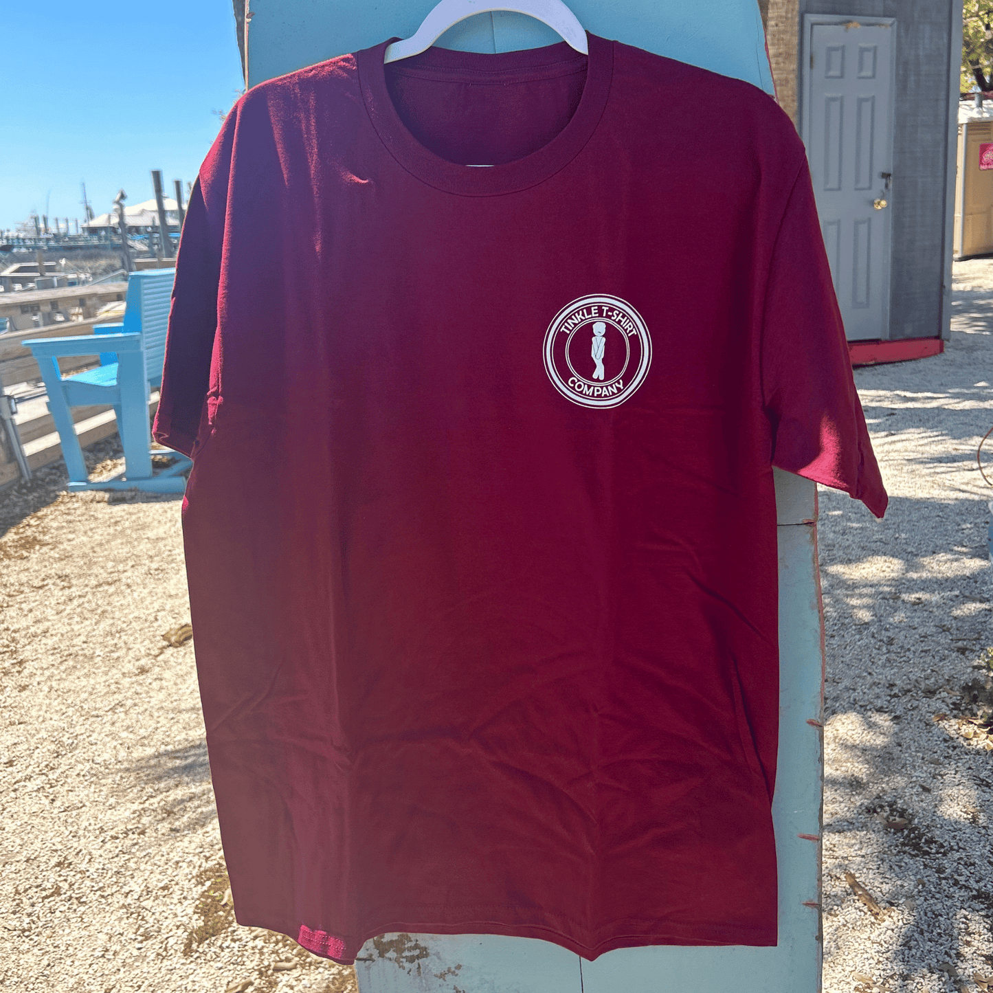 Ocean Tinkler Surfside Beach T-Shirt – Maroon