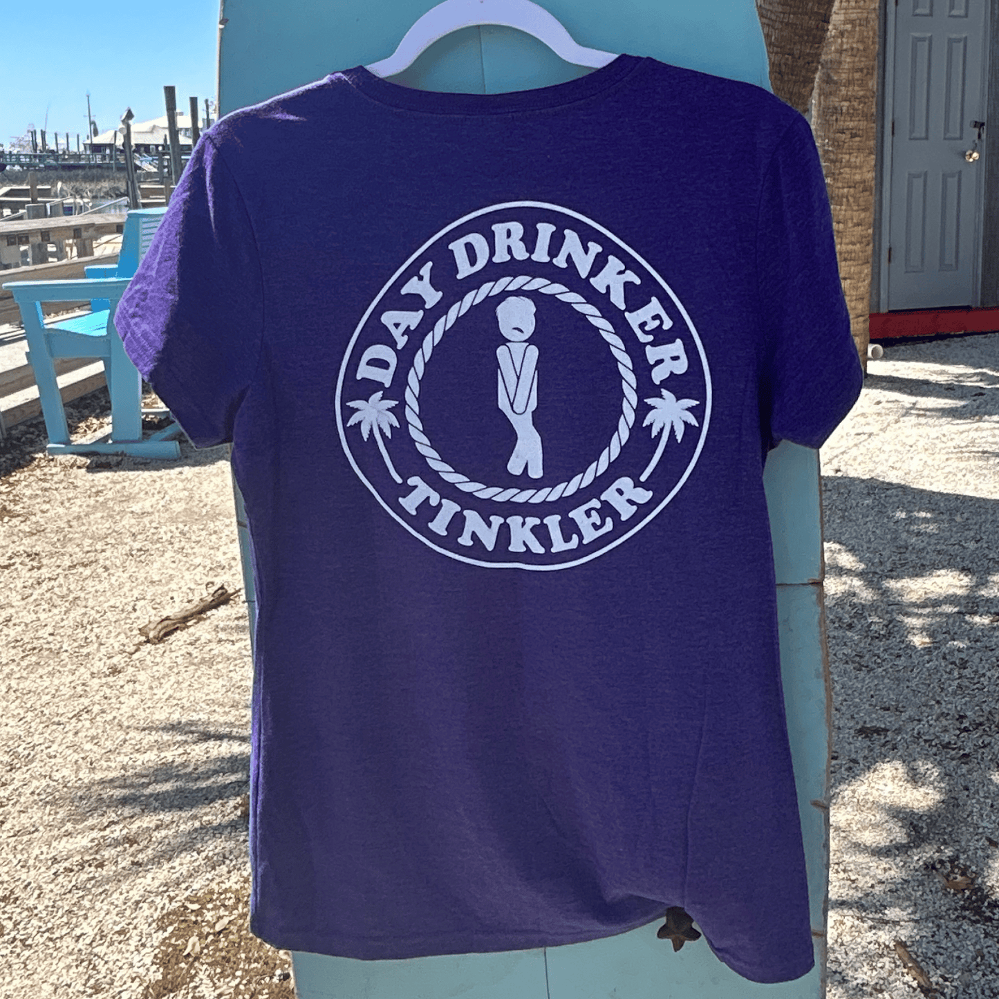 Day Drinker Tinkler Women’s V-Neck T-Shirt – Purple Heather