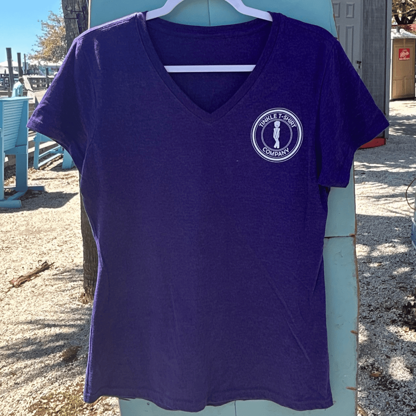 Day Drinker Tinkler Women’s V-Neck T-Shirt – Purple Heather