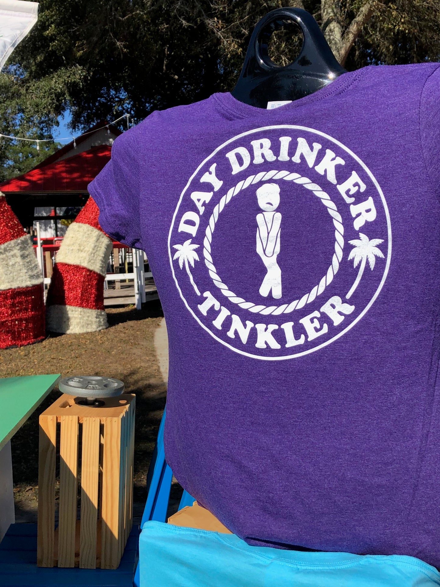 Day Drinker Tinkler Women’s V-Neck T-Shirt – Purple Heather
