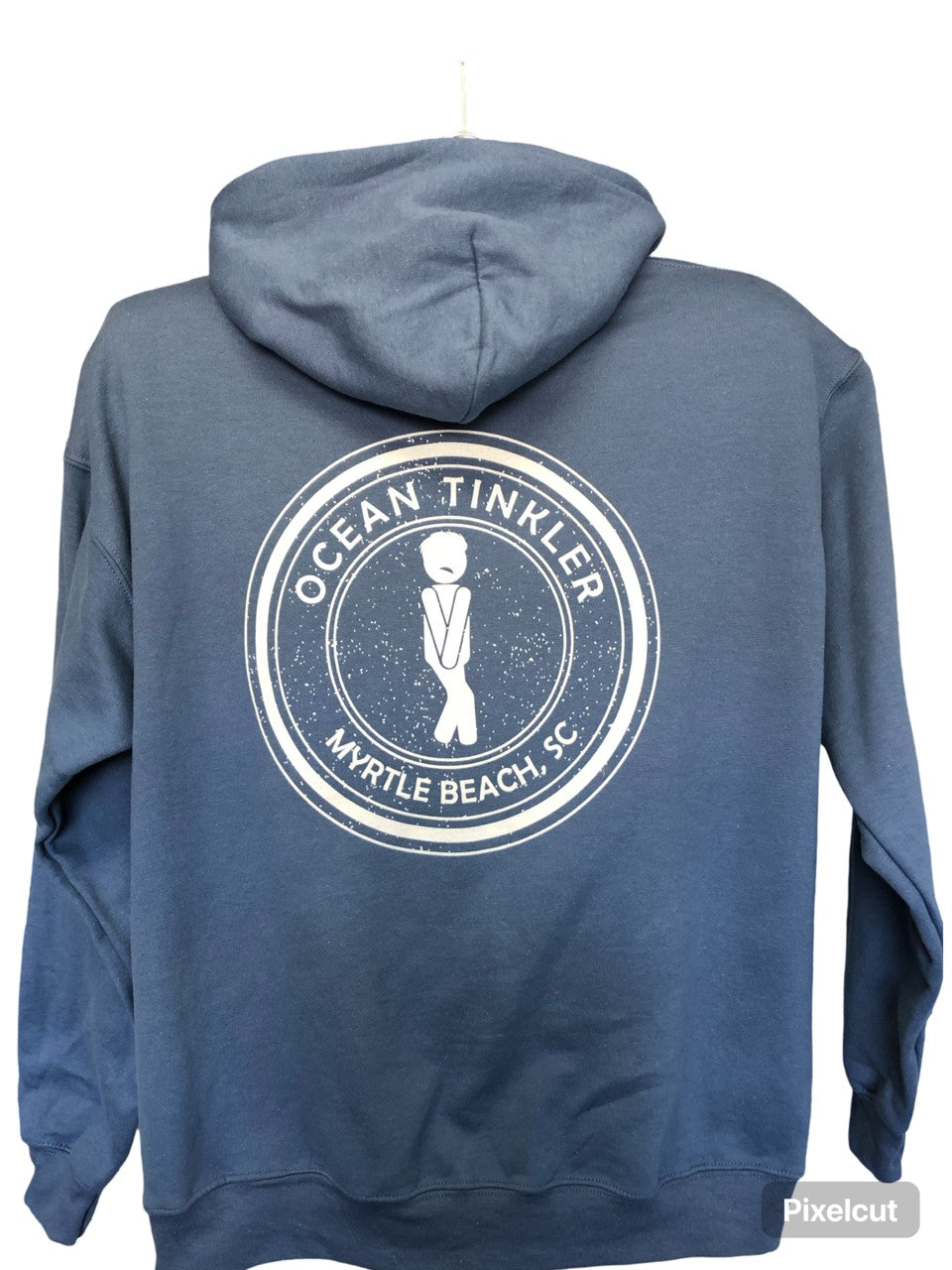 ocean tinkler hoodie light blue grey back side