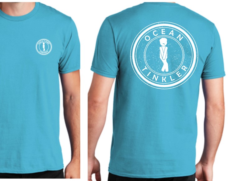 front and back side by side ocean tinkler tidal wave blue