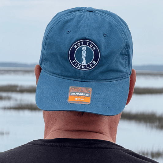 "Hot Tub Tinkler" Relax Fit Hat by Richardson - Blue